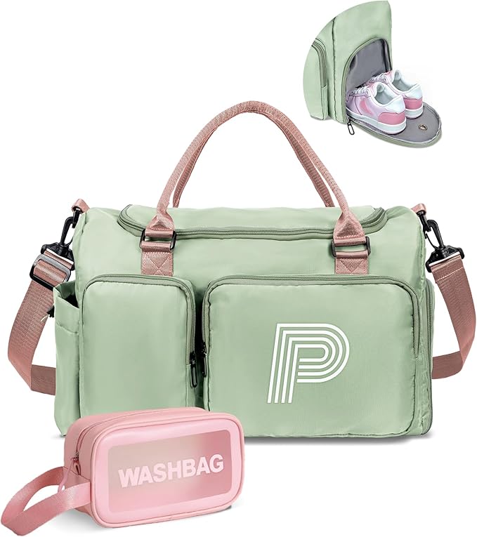 Gift for Girls-Initial Gym Bag for Girls, Kids Travel Duffel Bag, Sports Bag, Gift for Kids, women Gift Ideas, Gifts for Girls 12 13 14 15 16 17 18