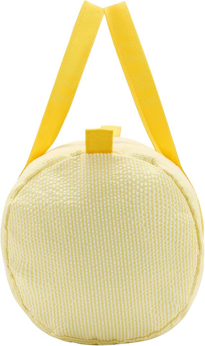 Gabigaba Kids Travel Overnight Bag Seersucker Carry On Lightweight Weekender Duffel Bag for Boys and Girls (Yellow)