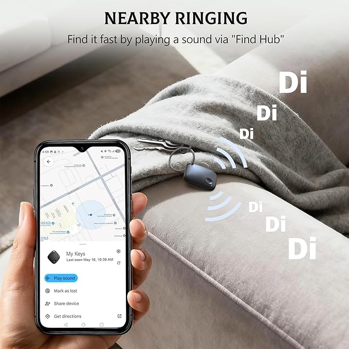 2025 Upgraded 【Google MFG Certified】 Air Tracker for Android 4 Pack, Tracker Tags Item Finder Works with Google’s Find Hub, Air Tracking Device Locator, Smart Tag for Keys, Luggage, Bag, Suitcases