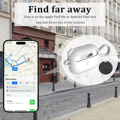 Air Tracker Tag for Android or iOS,Android Tracker Tag-4Pack,Dual System Tracker Tags,Compatible with Google's Find Hub and Apple Find My,Replaceable Battery,Item Finder for Keys,Wallet,Luggage,Bags