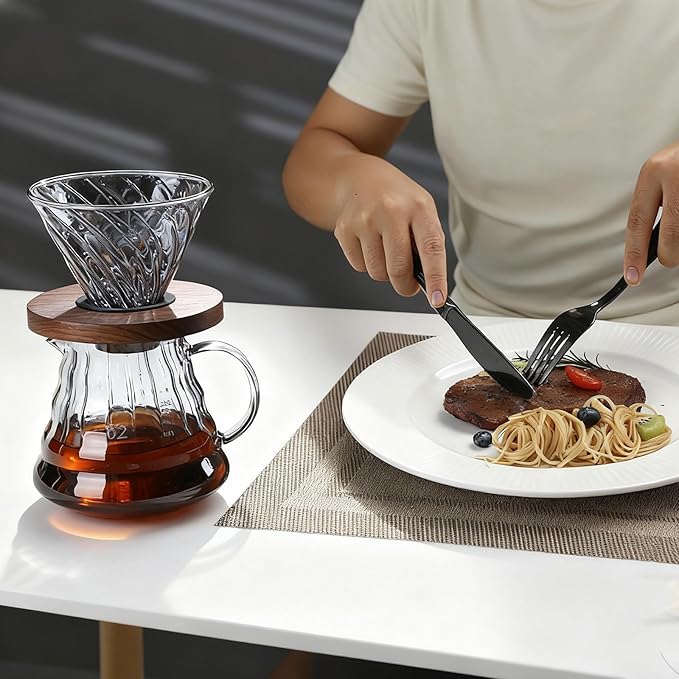 Black 60-Piece Silverware Set,Stainless Steel Flatware Utensils Cutlery Set for 12,Including Steak Knife Fork and Spoon,Dishwasher Safe,Modern Tableware for Home & Dining