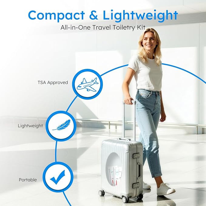 Hygiene Kits and Bulk Convenience Kits Feature Double-Sealed Individual Packaging. Personal Hygiene Kits are Suitable for Hotels, Camping, Home Use, and Travel (100-PACK)