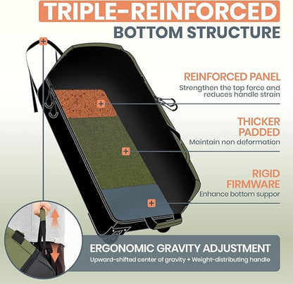 Fanwoli 85L 100L Large Rolling Duffle Bag with Shoes Compartment, 30’’ Expandable & Foldable Heavy Duty Water Resistant Travel Backpack, Convertible Foldable Duffel for Gym Camping Weekender