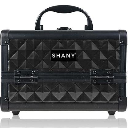 SHANY Chic Makeup Train Case Cosmetic Box Portable Makeup Case Cosmetics Beauty Organizer Jewelry storage with Locks, Multi trays Makeup Storage Box with Makeup Mirror - Twilight