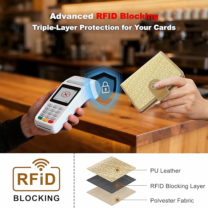 Passport Holder for Travel, RFID Blocking Leather Airtag Wallet for Women Men, Large Passport Cover Essentials Gift, Tickets, Cash, Photo, Sim Card Pen Slot - Apricot