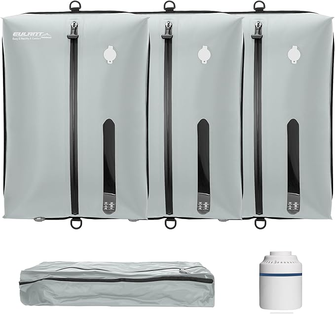 Reusable Vacuum Bags for Travel With Pump,Professional Waterproof IPX8 Zipper Vacuum Compression Bag for Suitcases Backpack,Space Saver Bags Packing Organizers for Clothing Packing(3PACK+PUMP)