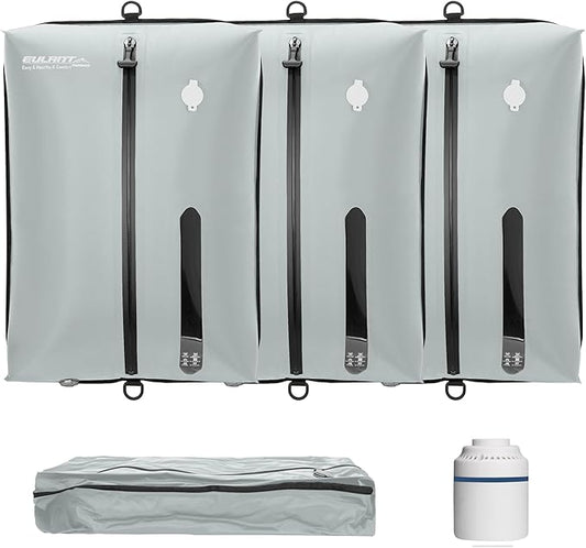 Reusable Vacuum Bags for Travel With Pump,Professional Waterproof IPX8 Zipper Vacuum Compression Bag for Suitcases Backpack,Space Saver Bags Packing Organizers for Clothing Packing(3PACK+PUMP)