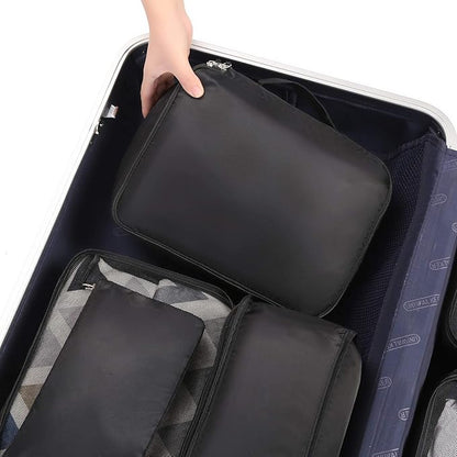 BAGAIL 8 Set Packing Cubes Luggage Packing Organizers for Travel Accessories-Jet Black