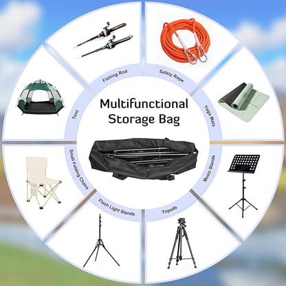 INFANZIA 35inch Sports Duffel Travel Bag, 28L Extra Large Duffel Luggage Bag with Upgrade Zipper, Water Resistant & Foldable Equipment Storage Bag for Fishing Tripod Tent Umbrella