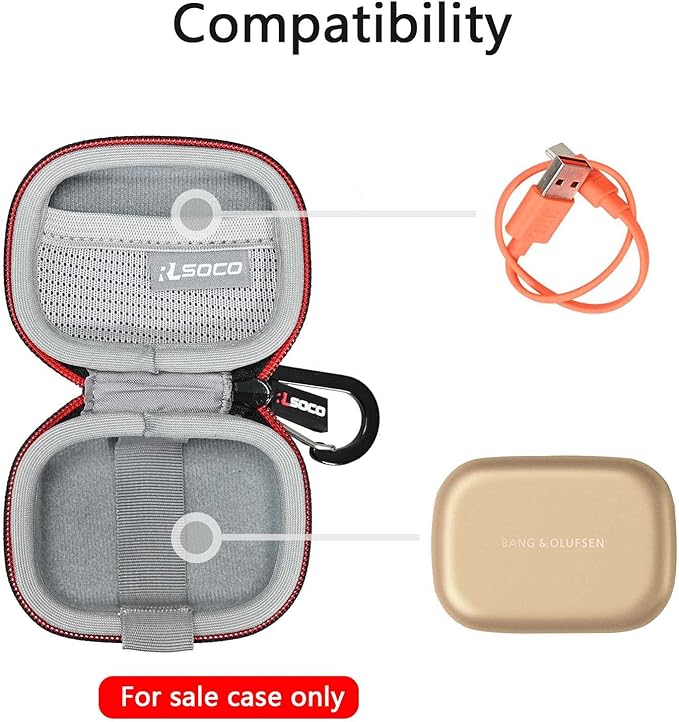 RLSOCO Hard Case for Bang & Olufsen Beoplay EX/Beoplay Eleven Wireless Bluetooth Earphones (Case Only)