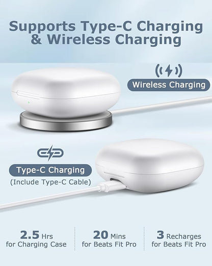 Charging Case Replacement Compatible with Beats Fit Pro - 700mAh Battery Wireless Earbuds Charger Case with Bluetooth Pairing