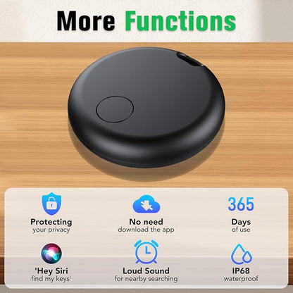 Air Tracker Tags-4 Pack: Smart Bluetooth Tracker, Item Finder Works with Apple Find My (iOS Only) App, Trakcer Tag Locator for Keys, Luggage, Satchel, weTag mini. (Not for Android Devices)