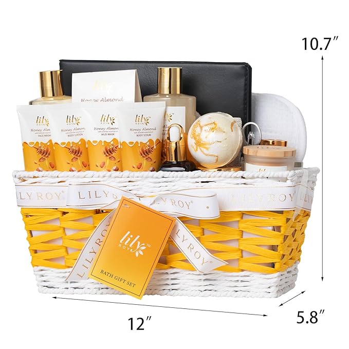 Christmas Gifts for Women - 21-Piece Luxury Bath and Body Gift Basket Set for Women & Men Spa Gift Baskets Set Self Care Gift | Gift Set for Mothers Day Birthday Gifts Gift Sets for Her & Him