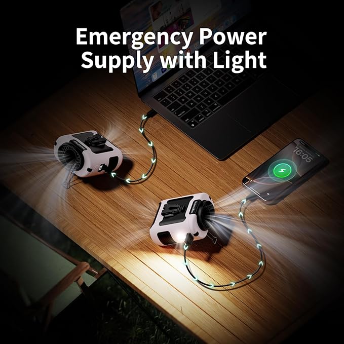 Socool 10000mAh Portable Waist Fan Clip on Wearable Belt Personal Fan Rechargeable Battery operated With 5 Speeds & Flashlight Neck Hands-Free 40H Cooling For Outdoor Camping Travel (Pink）