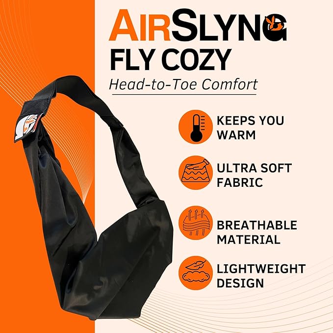 The Slyng-Premium Travel Blanket System – Blanket Body Sling for Deep Plane Sleep | Full-Body Support Ultra-Soft, Breathable, Compact Carry-On Travel Essential for Long Flights and Car Road Trips