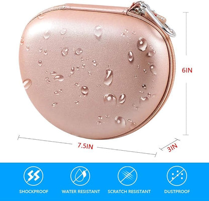 Headphone Case for Beats Solo 4/ for Glynzak/for Picun B8/ for Beats Studio Pro, Solo3, Studio3, Solo2, Solo Pro On-Ear Headphones, Foldable Bluetooth Wireless Headset (Extra Large) - Rose Gold
