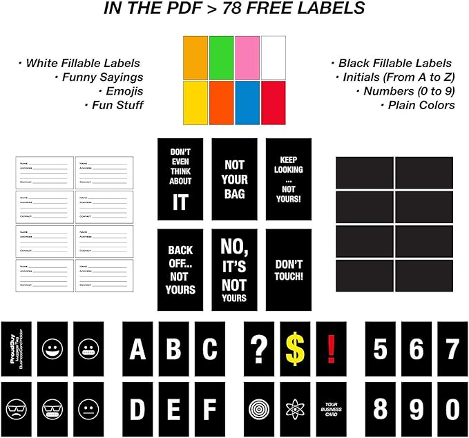 Luggage Tags TUFFTAAG, Business Card Holder, Suitcase Labels, Travel Accessories