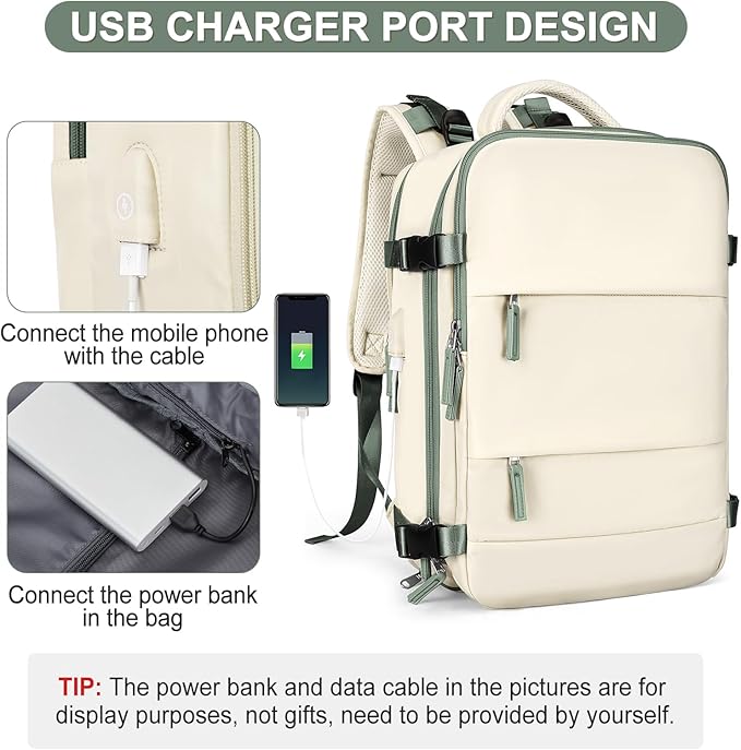 Large Travel Backpack For Women Men Airline Approved Carry On Backpack Flight Approved Waterproof Sports Luggage Backpack Casual Daypack Hiking Backpack