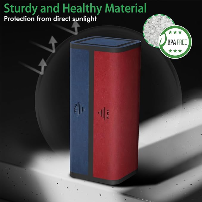 Pill Organizer 2 Times a Day, Am Pm Twice Daily Pill Case, Detachable Large Travel Pill Box 7 Day, Weekly Pill Container for Vitamin Medicine Supplement Fish Oil (Red and Blue)