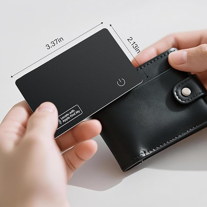 Ultra Slim Air Card Tag: 2025 MFi Certified Wallet Smart Tracker Card - Compatible with Apple Find My Wallets Finder Tracking Cards Tags, Keep Track Item Locator of Luggage, Passport, Purse, Backpack