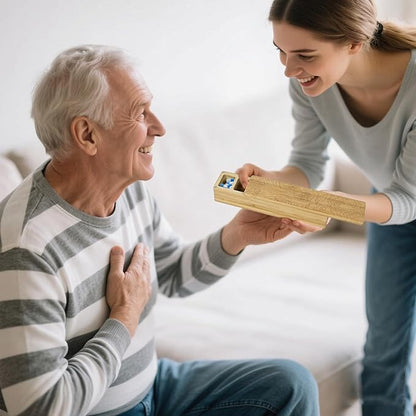 Wood Weekly Pill Organizer, 7 Day Bamboo Tablet Box Vitamin Dispenser, Portable Aesthetic Magnetic Pill Case Container Box for Vitamins Fish Oil Pills or Supplements Daily Travel