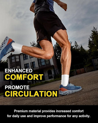 5 Pairs Copper Compression Socks for Women & Men - Ankle Plantar Fasciitis Arch Support Running Socks for Athletic