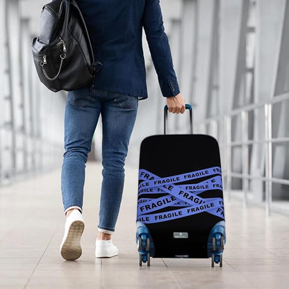 HYPER VENTURE Washable Luggage Cover - Fashion Suitcase Protector Fits 31-32 Inch Luggage (Fragile, XL)