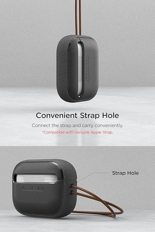VRS Design Modern for Apple Airpods Pro 2nd Generation & 1st Generation Case (2023/2022/2019) (Sand Stone) [US Patent Registered]