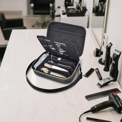 Barber Case for Hair Clippers Cutting Supplies, Trimmer Accessories Organizer for Wahl/ for Ufree/ for Andis Men Women Razor Grooming Kits, for Oneisal Dog Shaver- Washable Oilproof Travel Bag Only