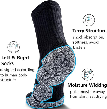 CWVLC Cushioned Compression Sport Quarter Socks for Men Women Youth