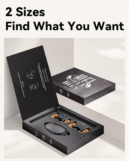 Ear Plugs for Sleeping - Noise Reduction Soft Silicone Earplugs, 2 Pairs Reusable Hearing Protection Earplugs for Noise Sensitivity, Sleep,Snore,Travel,Sound Reduction Noise Cancelling - Orange