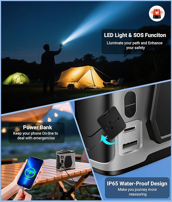 2025 Portable Waist Belt Clip Fan 10,000mAh/ 20,000RPM/ 40H Powerful 100% Copper Brushless Motor, Hands-free Rechargeable Wearable Shirt Fan, Personal Hanging Neck Fan for Outdoor Jobsite Camping