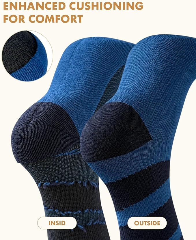 Cute Compression Socks for Women - 3 Pairs 20-30 mmHg Graduated Support Lightweight for Daily Wear Travel Nurse