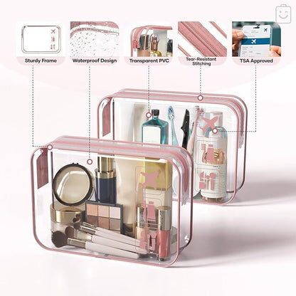 Veken 11 Set Compression Packing Cubes for Travel Essentials,Compressible Expandable Large Luggage Suitcase Organizer Bags for Clothing,Durable Space Saver Storage Bags with Toiletry Bags(Pink)