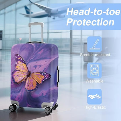 ANNA QUEEN Travel Luggage Cover Suitcase Protector Suitcase Cover Anti-Scratch,Stretchable Bag Cover Washable Durable Polyester