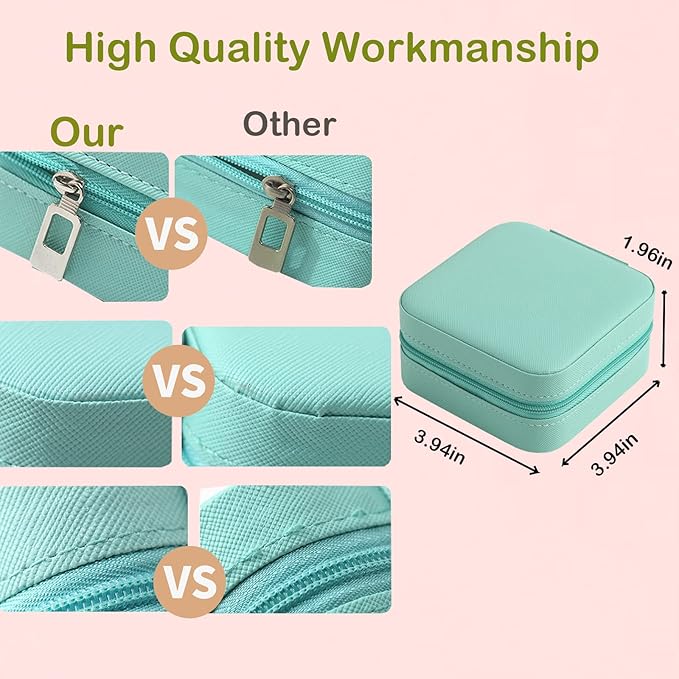 Travel Jewelry Case Bridesmaid Gifts Box,6 Pack Small Jewelry Box Mini Jewelry Organizer,PU Leather Portable Earring Storage Box for Women Girls Bridesmaid Proposal Gifts