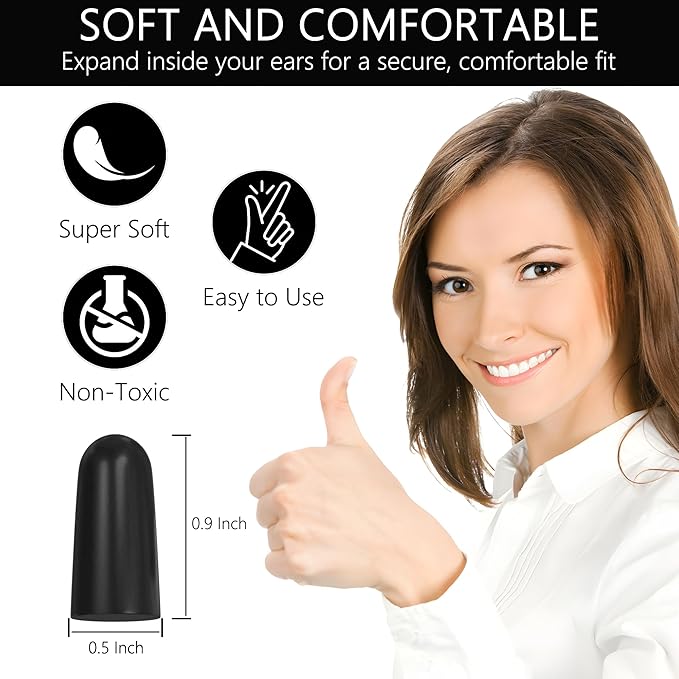 Quality Foam Ear Plugs 500 Pair - 32 dB Noise Cancelling High Decibel Sound Blocking Soft - Dispenser Refill Safety Hearing Protection Ear Protection Disposable Ear Plugs Bulk