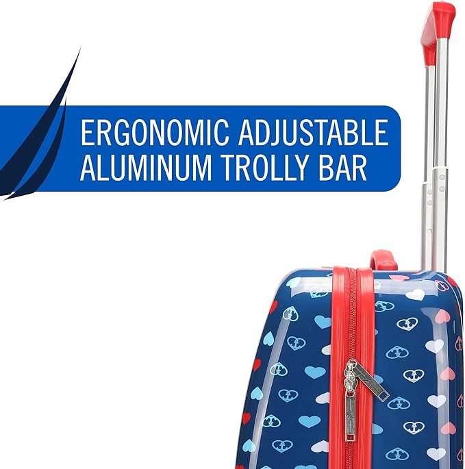 Nautica Kids Luggage - 18" Airline Approved Rolling Hardside Upright Carry-on Suitcase with Wheels (Nautica Peace)