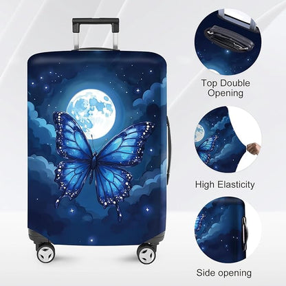 ANNA QUEEN Travel Luggage Cover Suitcase Protector Suitcase Cover Anti-Scratch,Stretchable Bag Cover Washable Durable Polyester