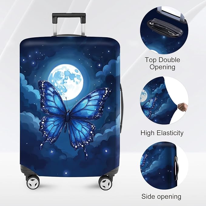 ANNA QUEEN Travel Luggage Cover Suitcase Protector Suitcase Cover Anti-Scratch,Stretchable Bag Cover Washable Durable Polyester