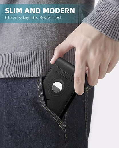 Zitahli Men's Wallets Airtag Holder Slim Rfid Leather with Gift Box