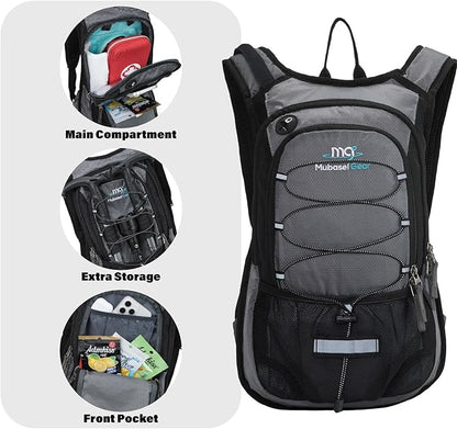 15L Insulated Hydration Backpack Pack with 2L Water Bladder Lightweight Hiking Backpack Bag for Women Men Daypack for Hiking Running Festival Camping Biking