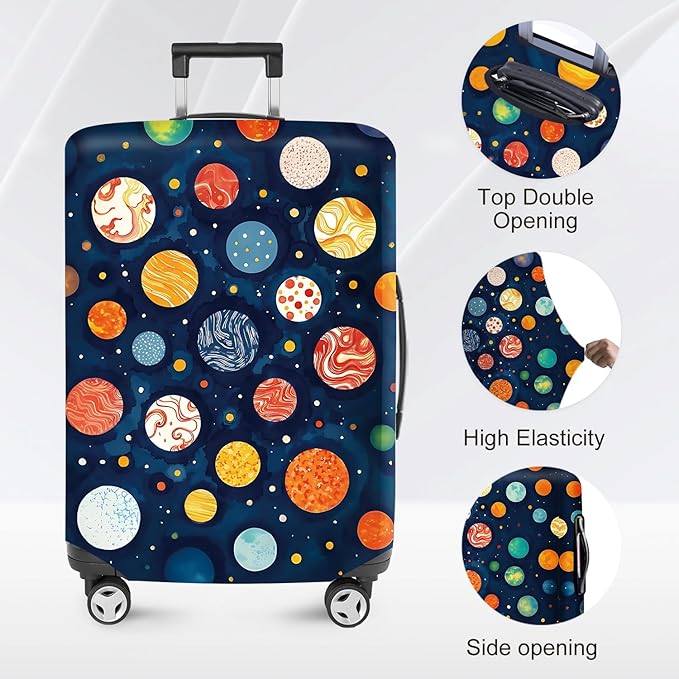 ANNA QUEEN Travel Luggage Cover Suitcase Protector Suitcase Cover Anti-Scratch,Stretchable Bag Cover Washable Durable Polyester