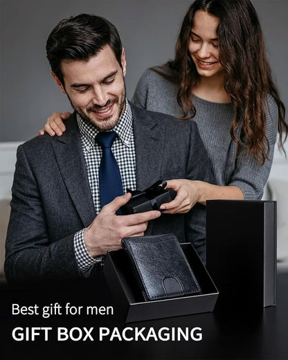 MNGARISTA Wallet for Men,Slim Minimalist Bifold Wallet with RFID Blocking,Pop-Up Credit Card Holder with ID Window & Money Clip,Magnetic Flip Metal Wallet for 11-13 Cards,Gifts for Men-Black