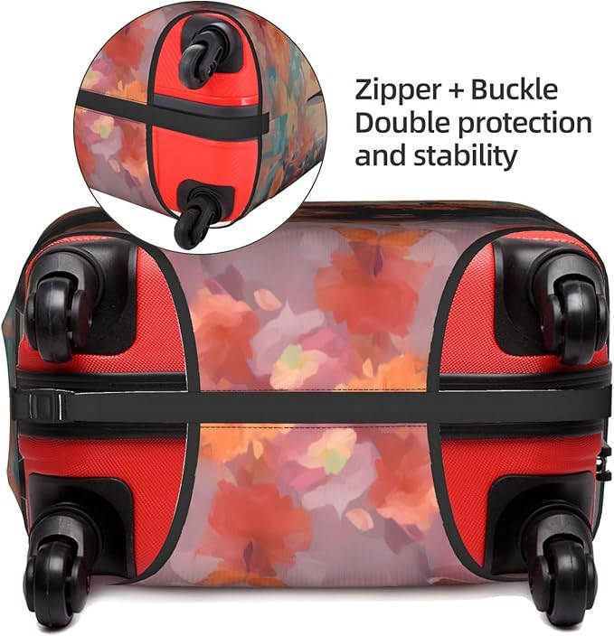 Suitcase Protector Cover - TSA Approved Luggage Cover - Washable, Anti-scratch - X-Large - African American Woman