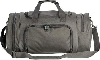 Small Duffel Bag Military Tactical Outdoor Gym Bag with Shoes Compartment for Sports Camping Hunting (Grey)