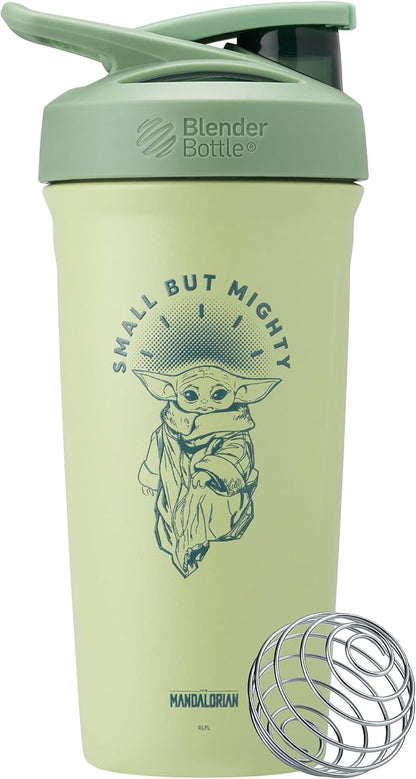 BlenderBottle Star Wars Sport Insulated Stainless Steel Shaker Bottle with Wire Whisk, 24-Ounce, Small But Mighty – Protein Shakes & Hydration for Athletes & Fitness Enthusiasts, Easy Mixing, Keeps Drinks Cold, Lockable Lid