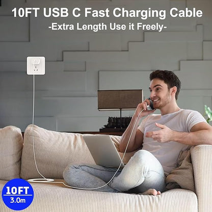 iPhone 17/16/15 Charger Fast Charging 3Pack 40W USB C Charger Fast Charging Block with 10FT USB C Cable for iPhone 17/17 Pro/17 Pro Max/17 Air/16/16 Plus/16 Pro/16e/16 Pro Max/15/15 Pro Max/iPad Pro
