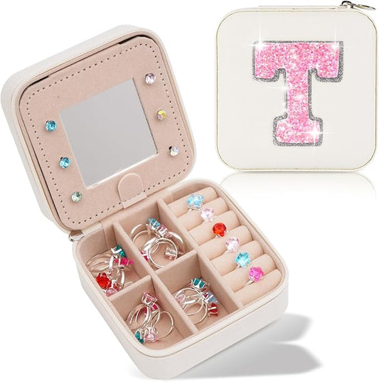 Teacher Appreciation Gifts for Women,Teacher Gifts Ideas,Thank You Teacher Gifts from Students Birthday Gifts Teacher Retirement Gifts for Women Teachers Day Gift,Jewelry Case | Cream,T