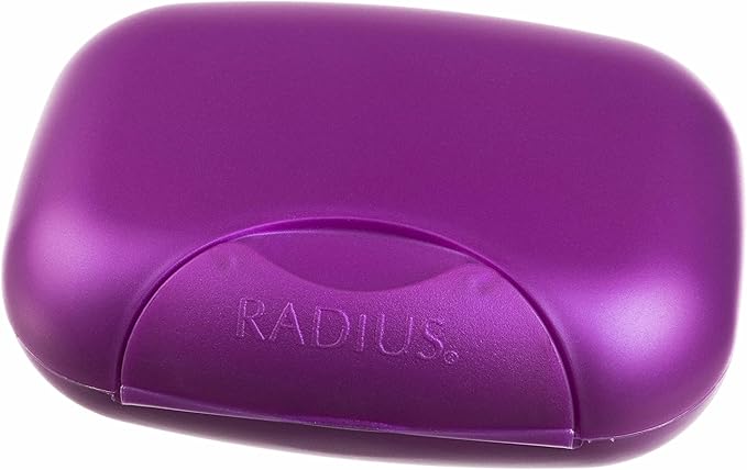 RADIUS Toothbrush Portable Travel Case Kit Standard Toothbrush Soap Razor Case Storage Box for Travel BPA Free 3 Count - Amethyst Purple